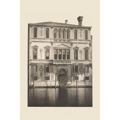 Vintage Views of Venice I Black Modern Wood Framed Art Print by Ongania, Ferdinand