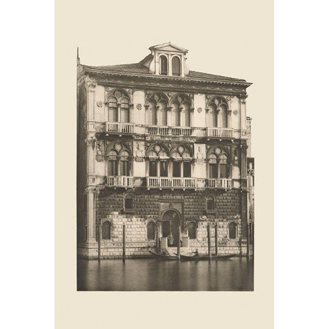 Vintage Views of Venice II White Modern Wood Framed Art Print by Ongania, Ferdinand