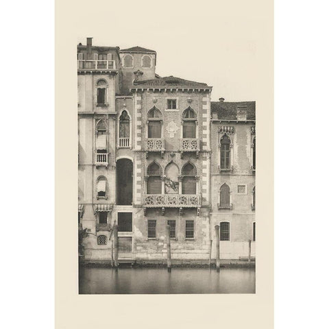 Vintage Views of Venice III Gold Ornate Wood Framed Art Print with Double Matting by Ongania, Ferdinand
