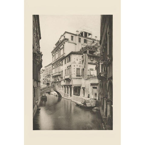 Vintage Views of Venice VI White Modern Wood Framed Art Print by Ongania, Ferdinand
