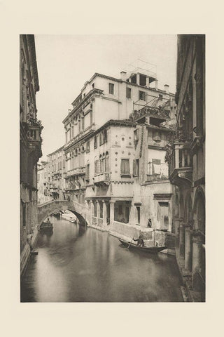 Vintage Views of Venice VI White Modern Wood Framed Art Print with Double Matting by Ongania, Ferdinand