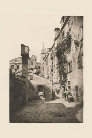 Vintage Views of Venice VIII Black Ornate Wood Framed Art Print with Double Matting by Ongania, Ferdinand