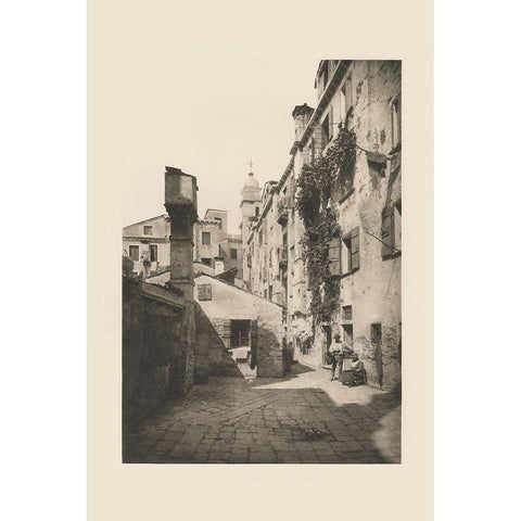 Vintage Views of Venice VIII White Modern Wood Framed Art Print by Ongania, Ferdinand