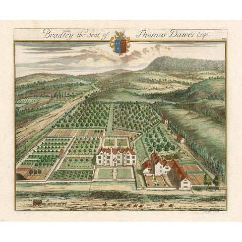 Kips Garden Views I Gold Ornate Wood Framed Art Print with Double Matting by Kip, Johannes