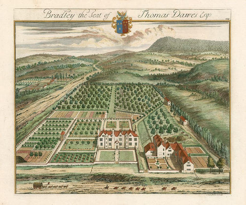 Kips Garden Views I Black Ornate Wood Framed Art Print with Double Matting by Kip, Johannes