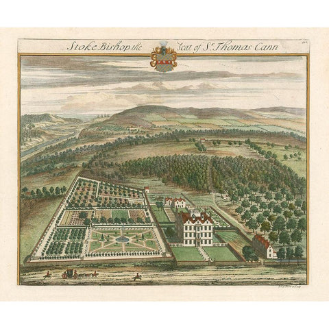 Kips Garden Views II Gold Ornate Wood Framed Art Print with Double Matting by Kip, Johannes