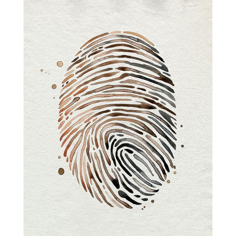 Finger Print I White Modern Wood Framed Art Print by Popp, Grace