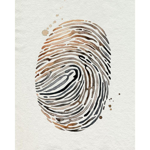 Finger Print II White Modern Wood Framed Art Print by Popp, Grace