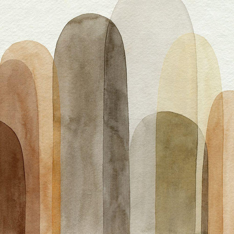 Desert Watercolor Arches I White Modern Wood Framed Art Print by Popp, Grace