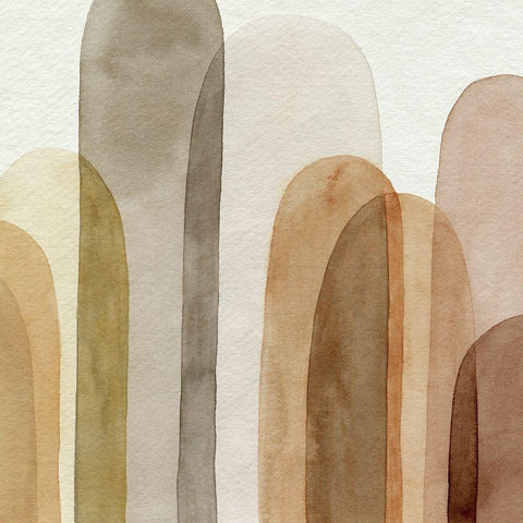 Desert Watercolor Arches II White Modern Wood Framed Art Print by Popp, Grace