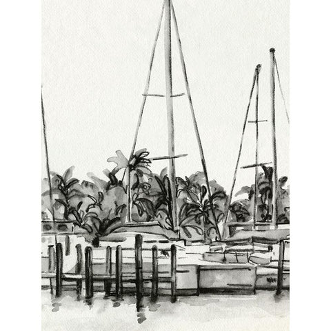 Neutral Tropics I Black Modern Wood Framed Art Print by Caroline, Emma