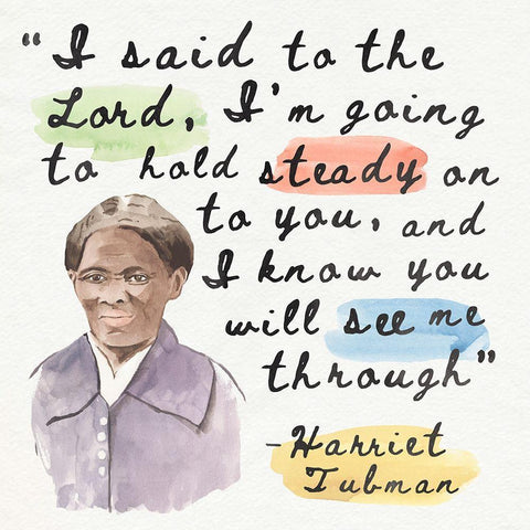 Harriet Tubman I Black Modern Wood Framed Art Print with Double Matting by Warren, Annie
