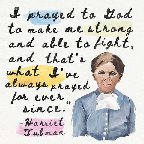 Harriet Tubman II Black Ornate Wood Framed Art Print with Double Matting by Warren, Annie