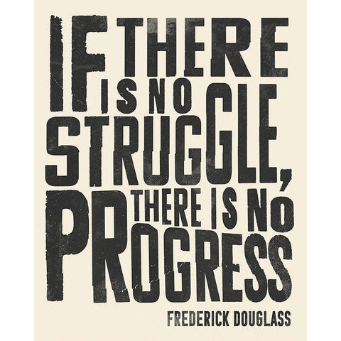 Frederick Douglass Quote I White Modern Wood Framed Art Print by Barnes, Victoria