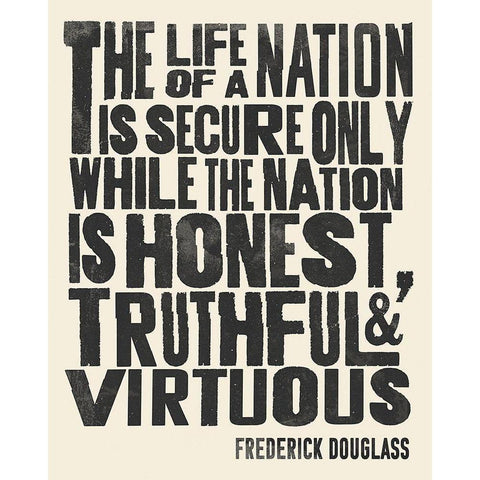 Frederick Douglass Quote II Black Modern Wood Framed Art Print with Double Matting by Barnes, Victoria