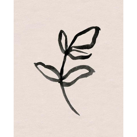 Autumn Gesture II Black Modern Wood Framed Art Print by Caroline, Emma