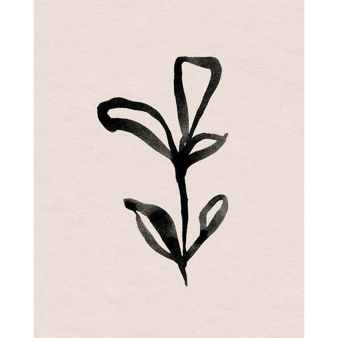 Autumn Gesture III Black Modern Wood Framed Art Print by Caroline, Emma