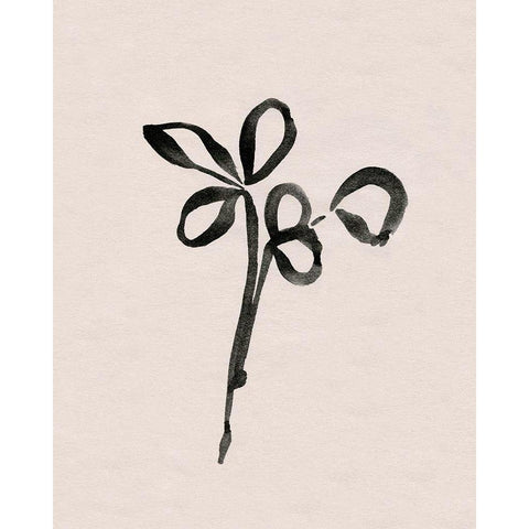 Autumn Gesture IV Black Modern Wood Framed Art Print by Caroline, Emma