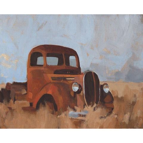 Farm Truck I Black Modern Wood Framed Art Print with Double Matting by Green, Jacob
