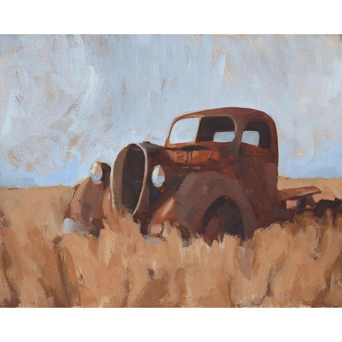 Farm Truck II White Modern Wood Framed Art Print by Green, Jacob