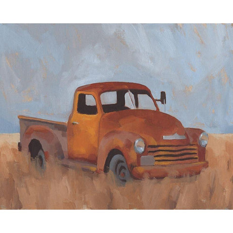 Farm Truck III Black Modern Wood Framed Art Print with Double Matting by Green, Jacob