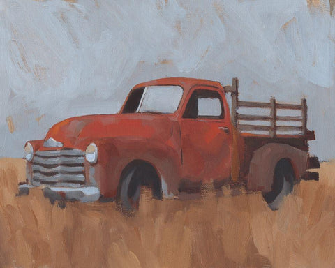 Farm Truck IV White Modern Wood Framed Art Print with Double Matting by Green, Jacob