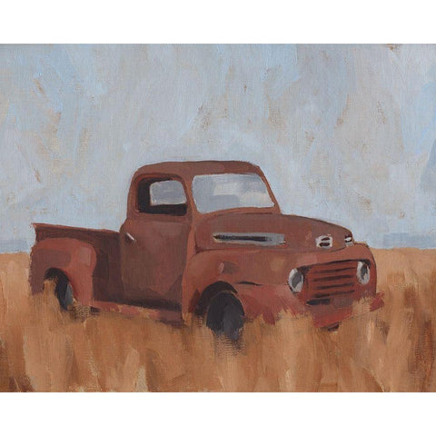 Farm Truck V Black Modern Wood Framed Art Print with Double Matting by Green, Jacob
