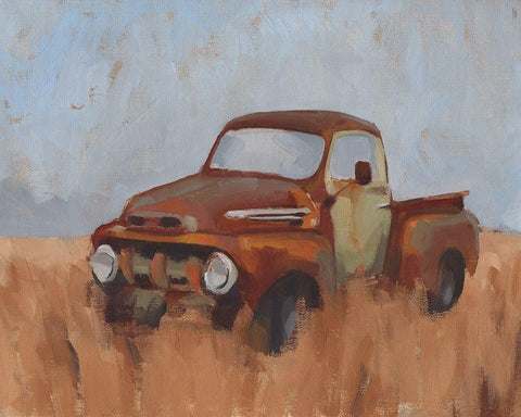 Farm Truck VI White Modern Wood Framed Art Print with Double Matting by Green, Jacob