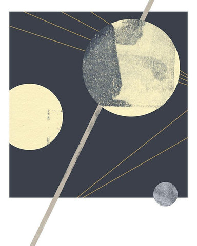 Planetary Weights III White Modern Wood Framed Art Print with Double Matting by Green, Jacob