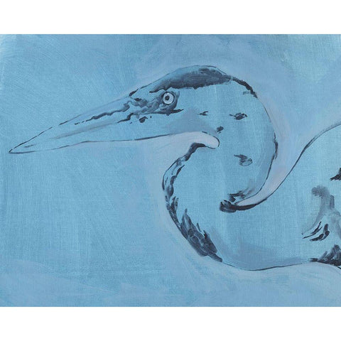 James River Heron II Black Modern Wood Framed Art Print by Green, Jacob