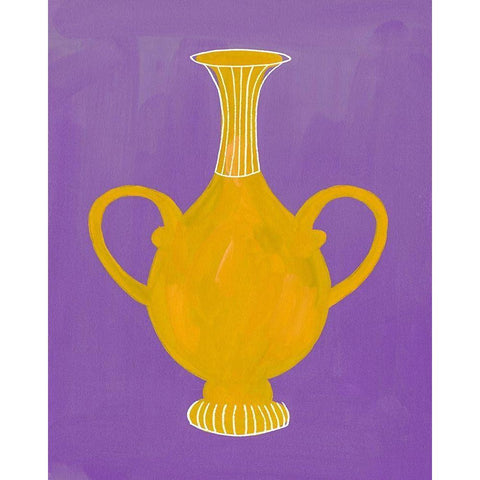 Neon Vase II Gold Ornate Wood Framed Art Print with Double Matting by Wang, Melissa