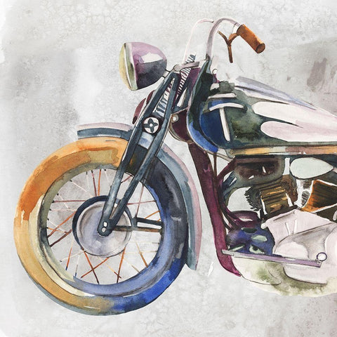 Moto Metal I Black Modern Wood Framed Art Print by Warren, Annie