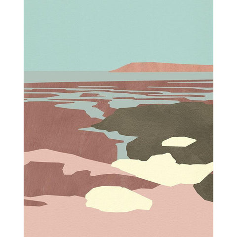 Saltwater Sea II Black Modern Wood Framed Art Print by Green, Jacob