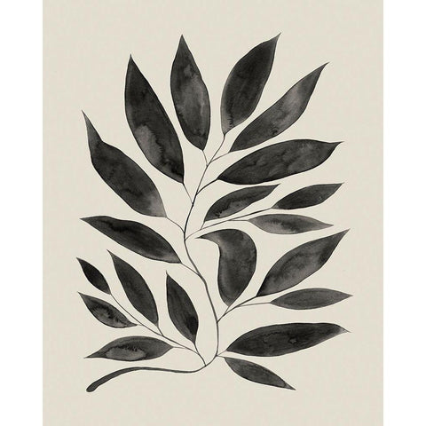 Branched Composition II Black Modern Wood Framed Art Print with Double Matting by Popp, Grace