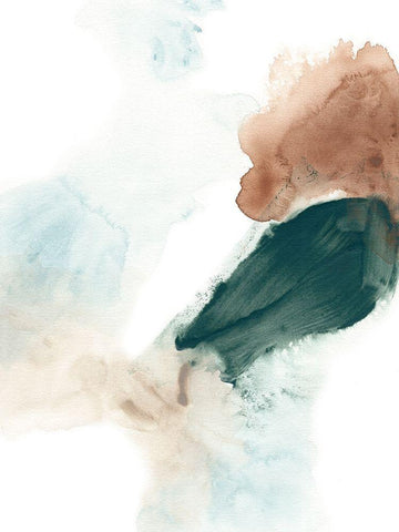 Liquid Rhythm II White Modern Wood Framed Art Print with Double Matting by Vess, June Erica