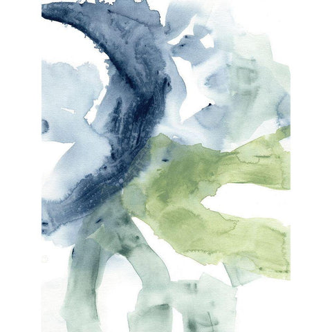 Tributary Flow I White Modern Wood Framed Art Print by Vess, June Erica