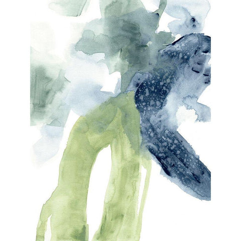 Tributary Flow II Black Modern Wood Framed Art Print by Vess, June Erica