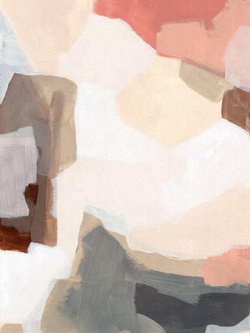 Mesa Prism I White Modern Wood Framed Art Print with Double Matting by Vess, June Erica