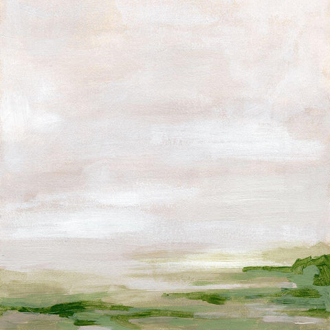 Marsh Horizon II Black Ornate Wood Framed Art Print with Double Matting by Vess, June Erica