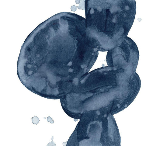 Orb Stack II Black Modern Wood Framed Art Print with Double Matting by Vess, June Erica