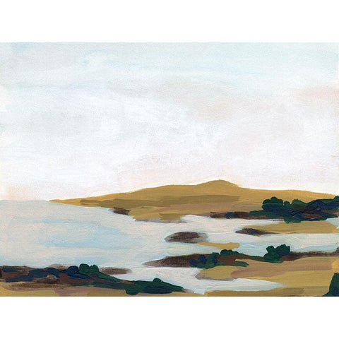 Wooded Inlet II White Modern Wood Framed Art Print by Vess, June Erica