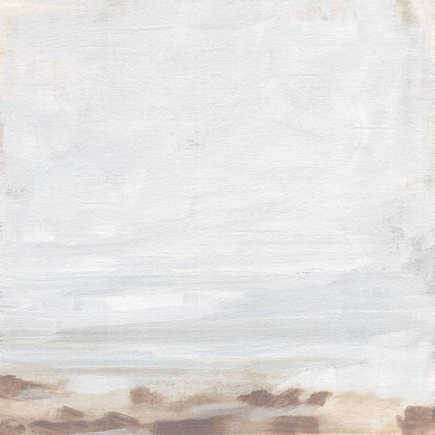 Neutral Breakers I White Modern Wood Framed Art Print with Double Matting by Vess, June Erica