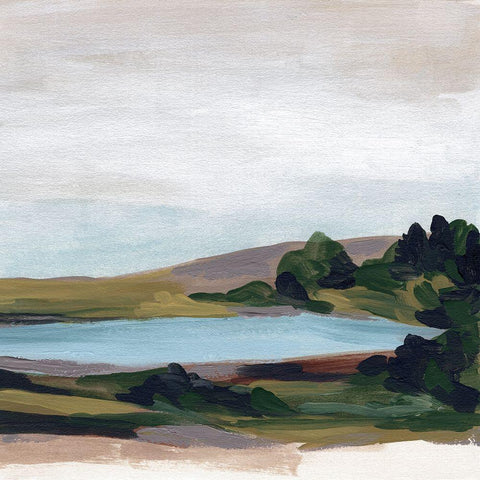 Timberline Gesture I White Modern Wood Framed Art Print by Vess, June Erica