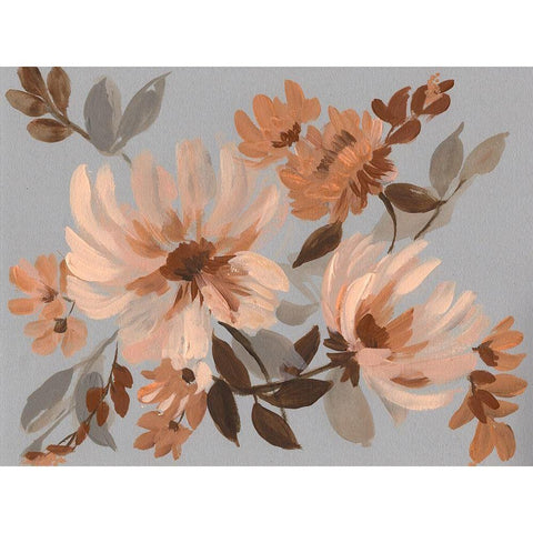 Autumns Bouquet II White Modern Wood Framed Art Print by Goldberger, Jennifer