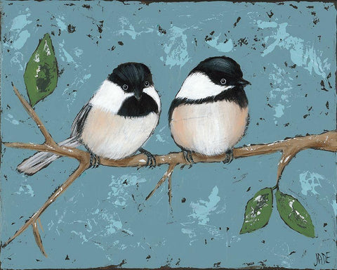 Best Buds I Black Ornate Wood Framed Art Print with Double Matting by Reynolds, Jade