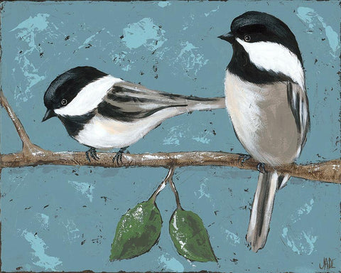Best Buds II White Modern Wood Framed Art Print with Double Matting by Reynolds, Jade