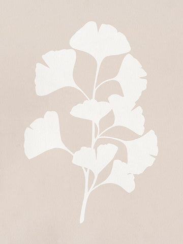 Ginkgo Branch II Black Ornate Wood Framed Art Print with Double Matting by Caroline, Emma