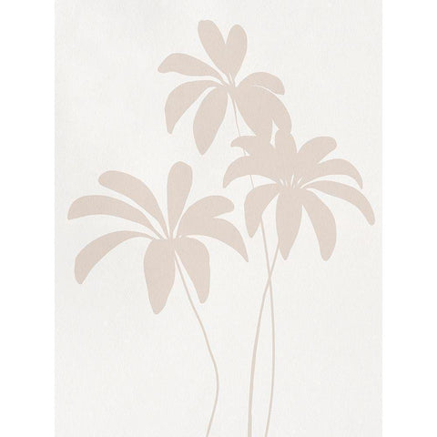 Schefflera II White Modern Wood Framed Art Print by Caroline, Emma