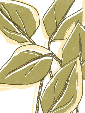 Tropical Offset I Black Ornate Wood Framed Art Print with Double Matting by Vess, June Erica