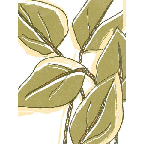 Tropical Offset I Gold Ornate Wood Framed Art Print with Double Matting by Vess, June Erica